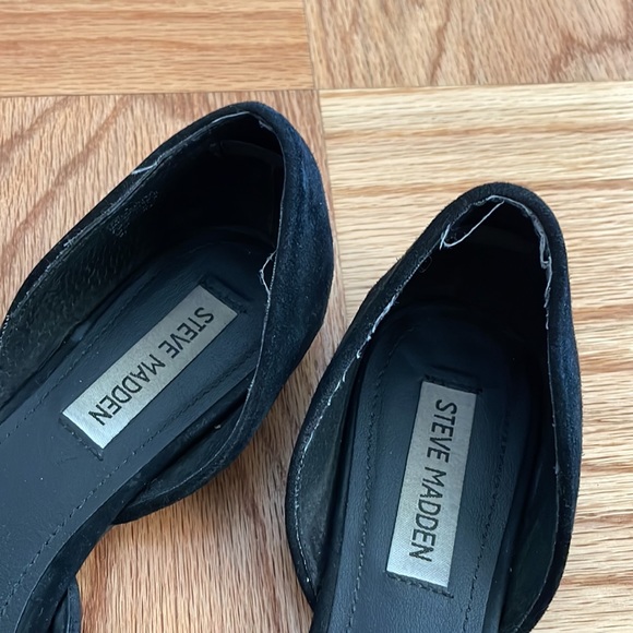 Steve Madden Black Suede Flats - Picture 4 of 6